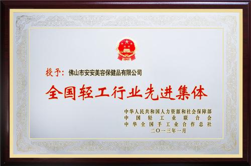 2012年天下轻工行业先进整体